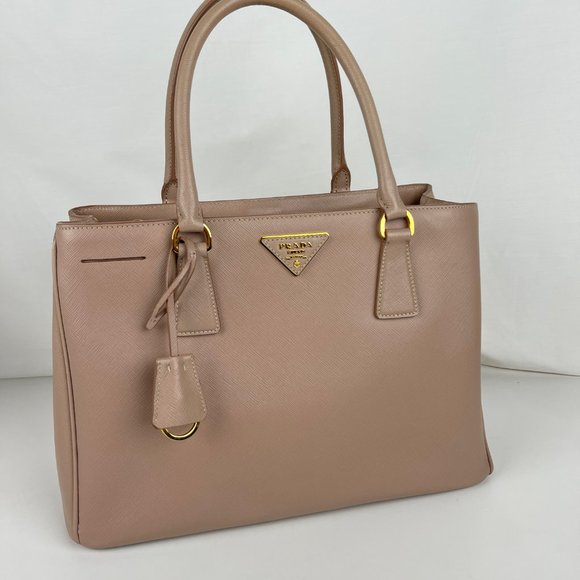 Prada Handbags - Prada Small Saffiano Lux Small Cammeo Tote - Authenticity Certified